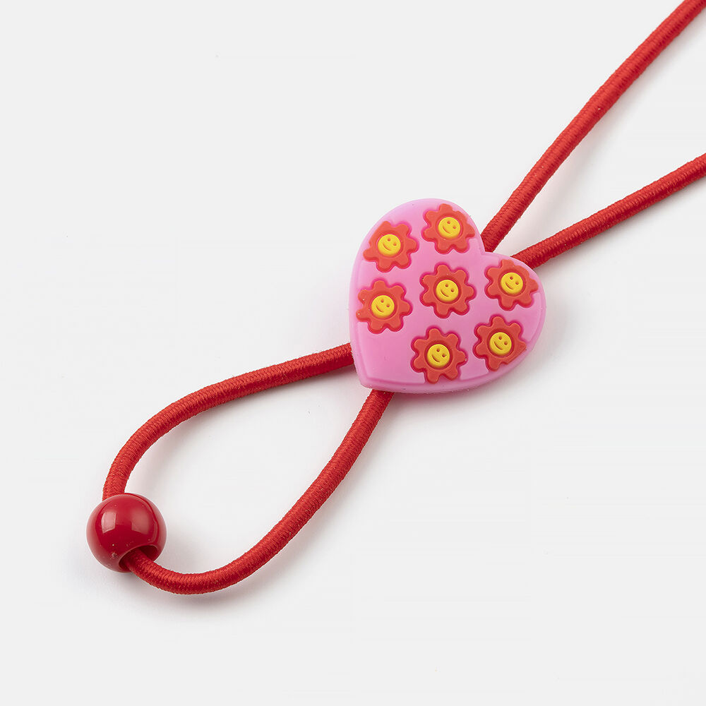 CORDON CORAZON CON FLORES ROJO, , large