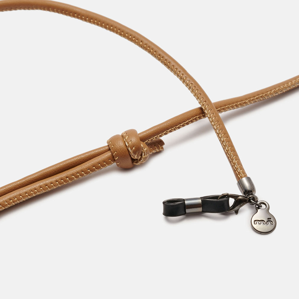 CORDON NUDO PIEL CAMEL, , large