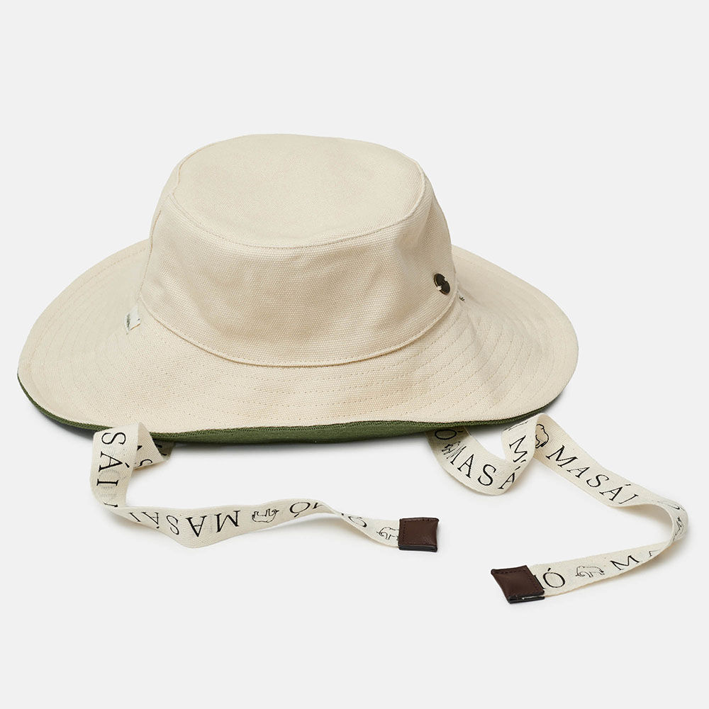 GORRO REVERSIBLE MASAI BEIGE/VERDE, , large