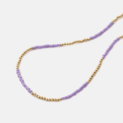 CORDON BLOCKS CUENTAS DORADO/MORADO
