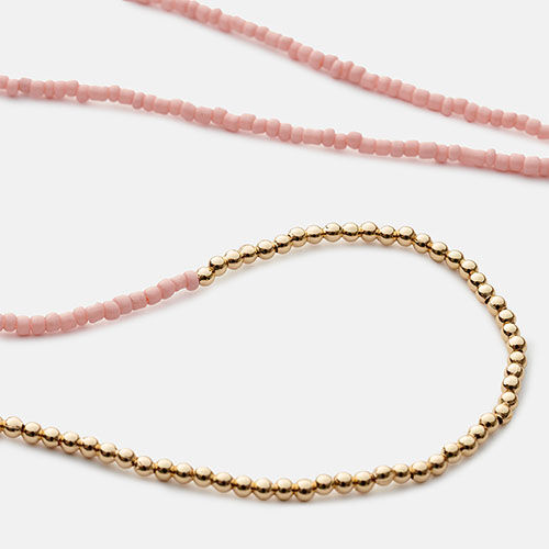 CORDON CUENTAS ROSAS/DORADAS 