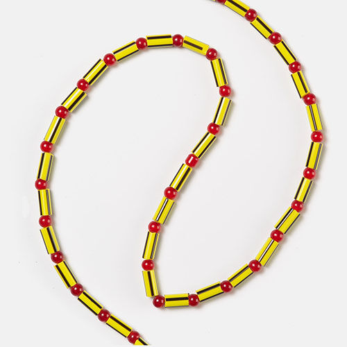 CORDON ABALORIOS AMARILLO SALITRE  