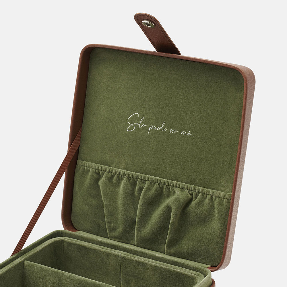 Travel case dark brown, , large