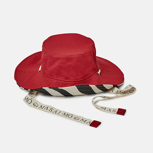 GORRO REVERSIBLE MASAI ROJO/CEBRA, , medium