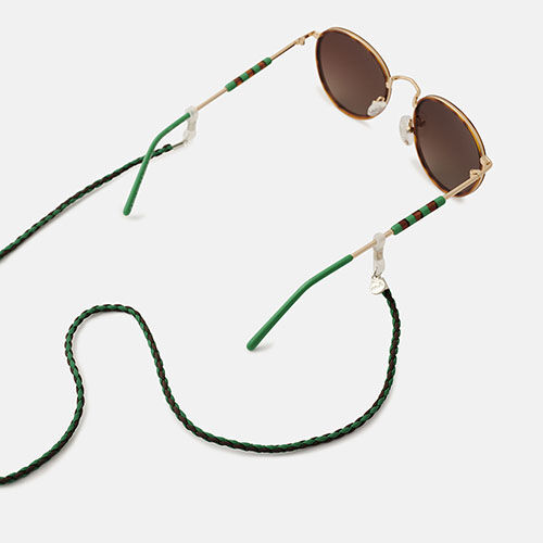 CORDON TRENZADO BLOCKS MARRON/VERDE  