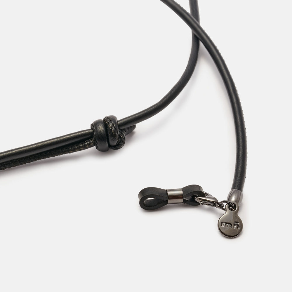 CORDON NUDO PIEL NEGRO, , large