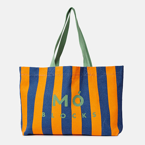 BOLSA BLOCKS AZUL/NARANJA