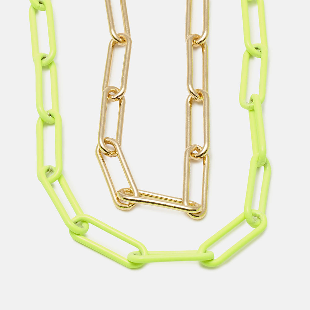 CORDON CADENA FLOW DORADA Y FLUOR  , , large