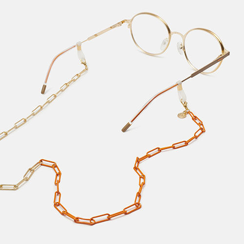 CORDON CADENA FLOW DORADA Y NARANJA  