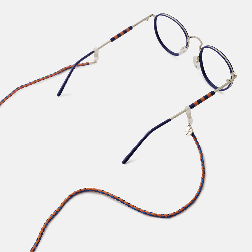 CORDON TRENZADO BLOCKS AZUL/NARANJA  , , large