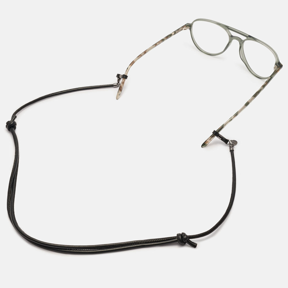 CORDON NUDO PIEL NEGRO, , large