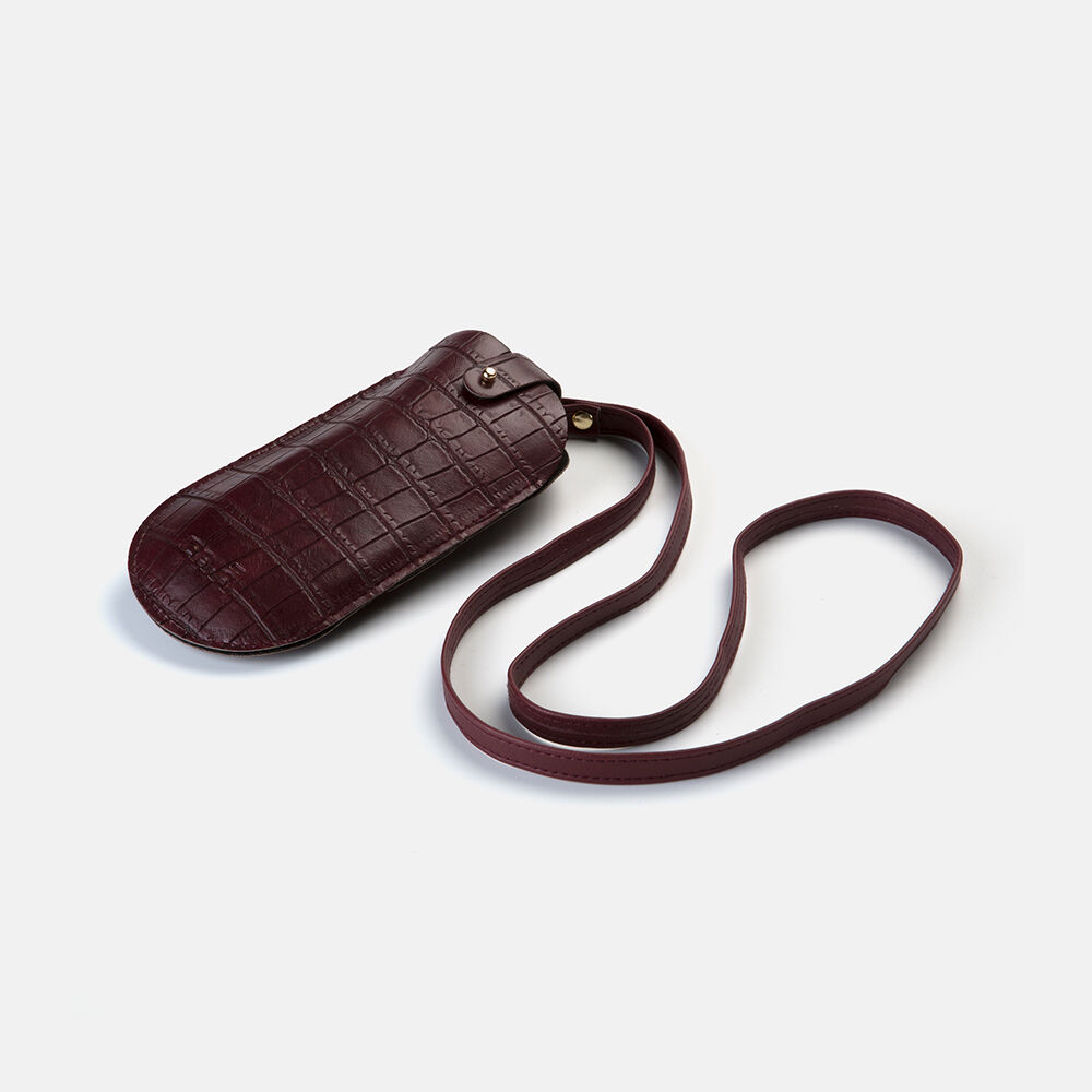 estuche e-m&oacute; croco burgundy, , large