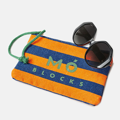 BOLSA BLOCKS AZUL/NARANJA