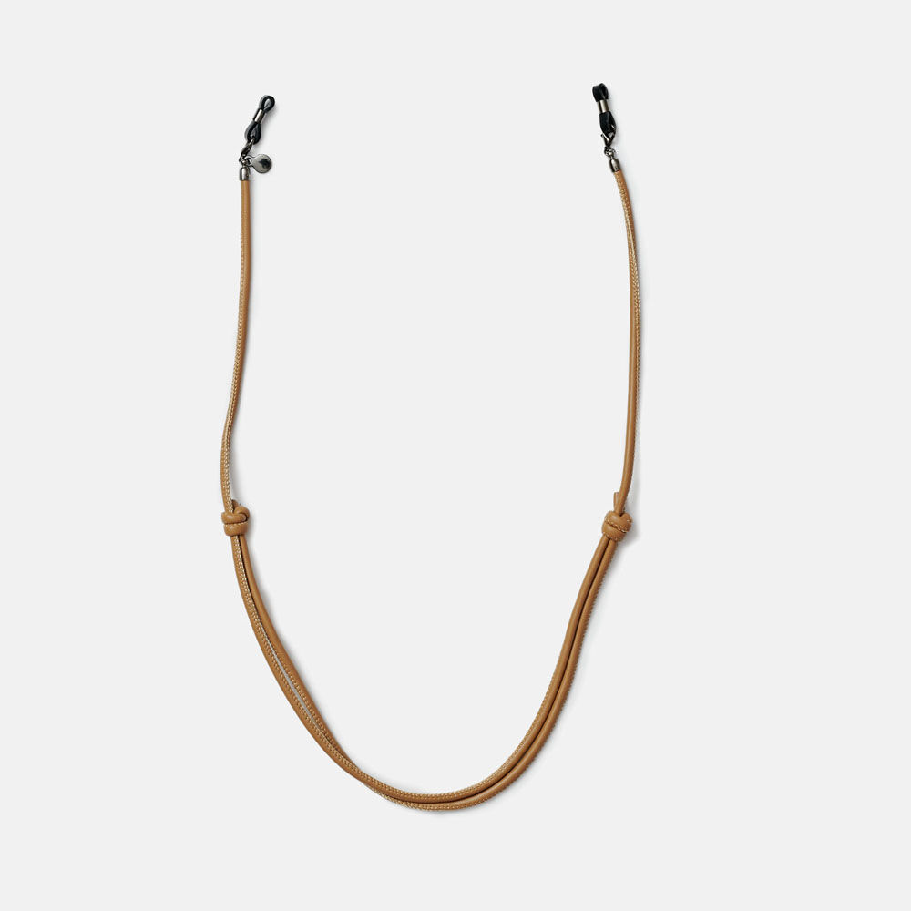 CORDON NUDO PIEL CAMEL, , large