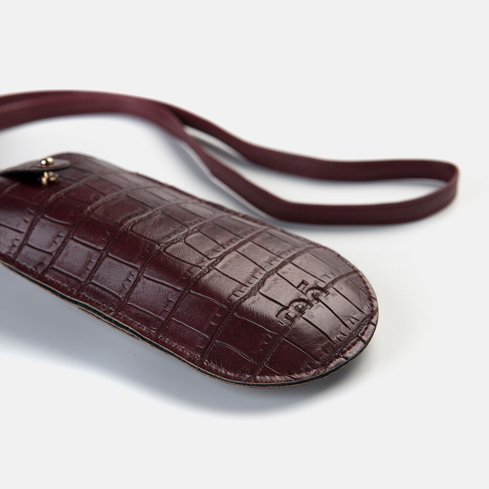 estuche e-m&oacute; croco burgundy, , large
