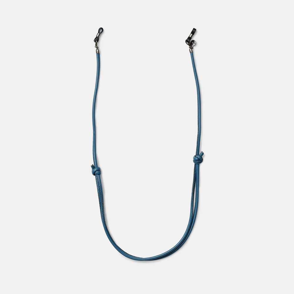 CORDON NUDO PIEL AZUL, , large