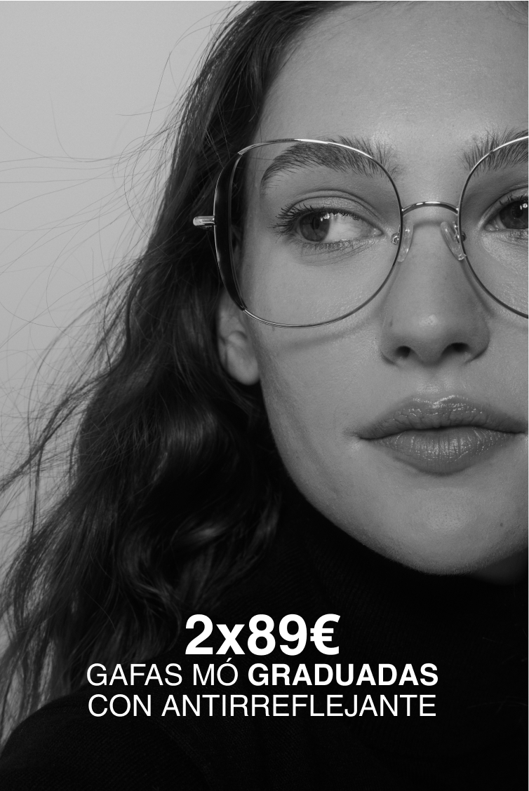 2x89€ GAFAS MÓ GRADUADAS Primer plano de una mujer con gafas