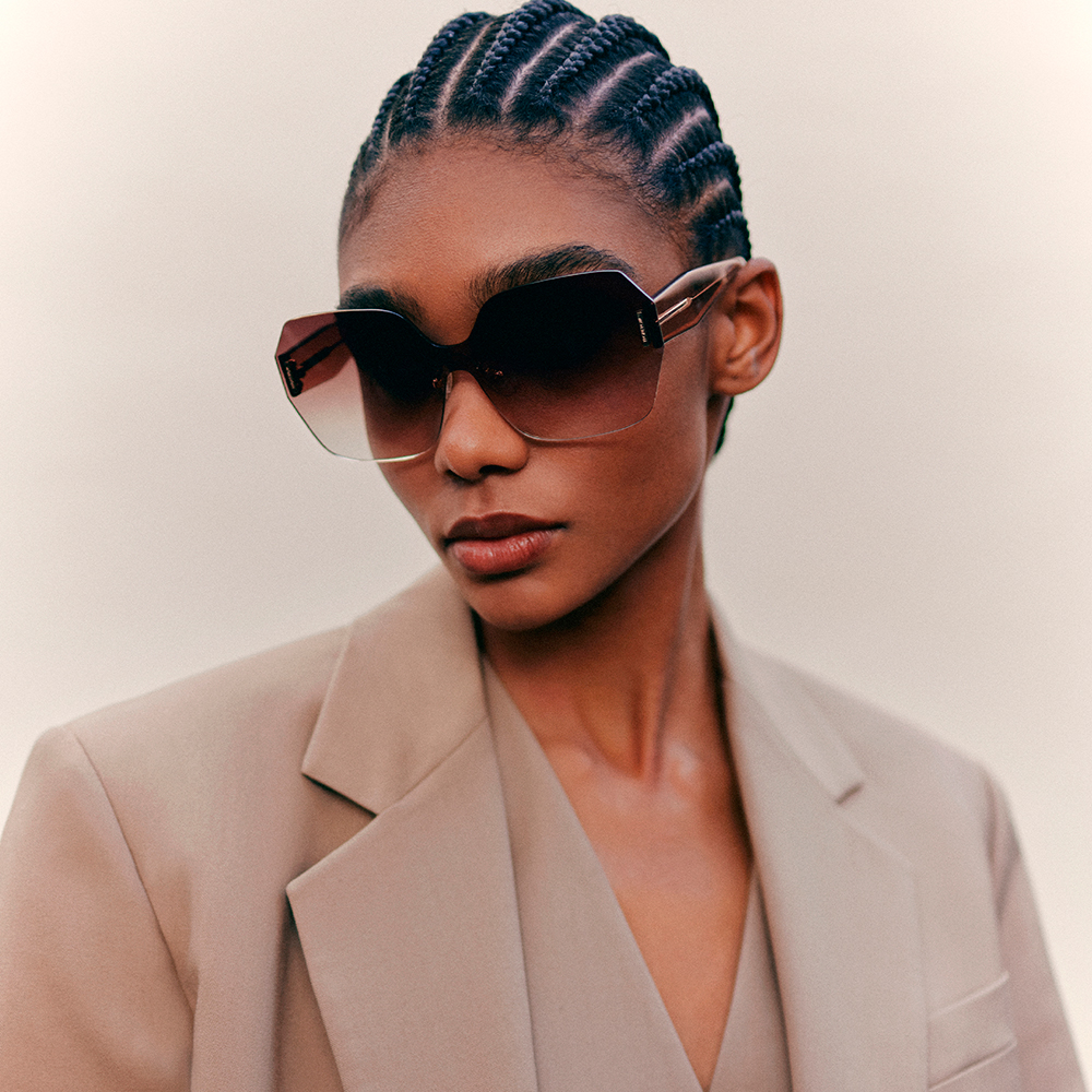 m&oacute; FRONT ROW ROSIE SHIELD SUN, brown, large image number 0