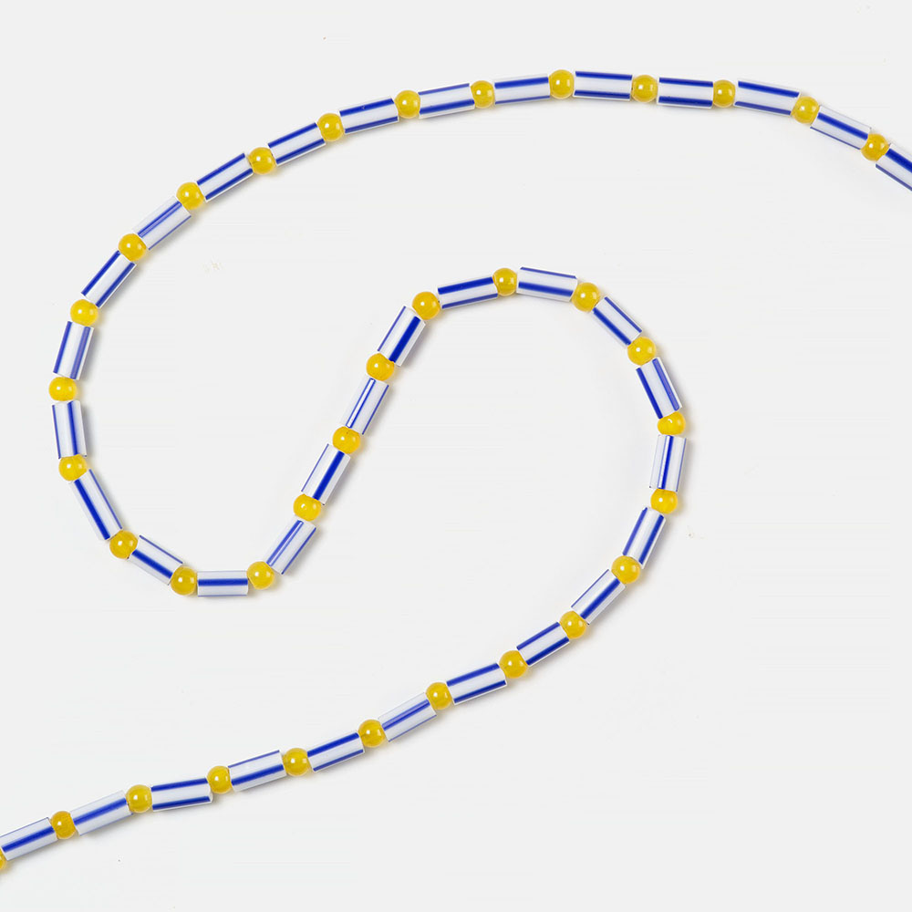 CORDON ABALORIOS AZUL SALITRE  , , large image number 2