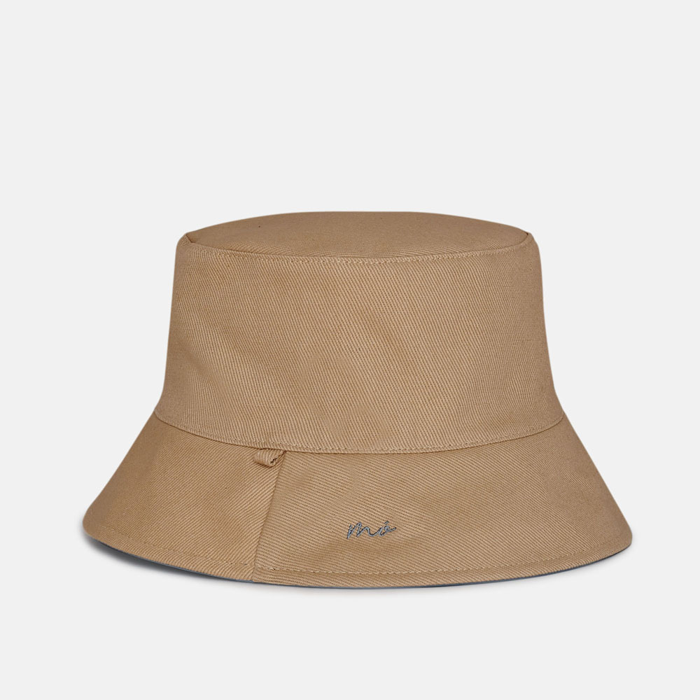 GORRO REVERSIBLE AZUL/CAMEL, , large image number 0