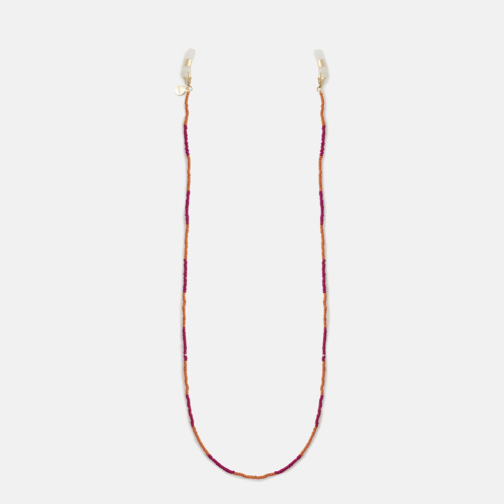 CORDON BLOCKS CUENTAS ROSA/NARANJA  , , large image number 0