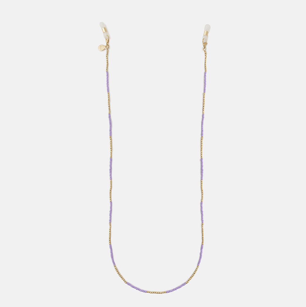 CORDON BLOCKS CUENTAS DORADO/MORADO, , large image number 0