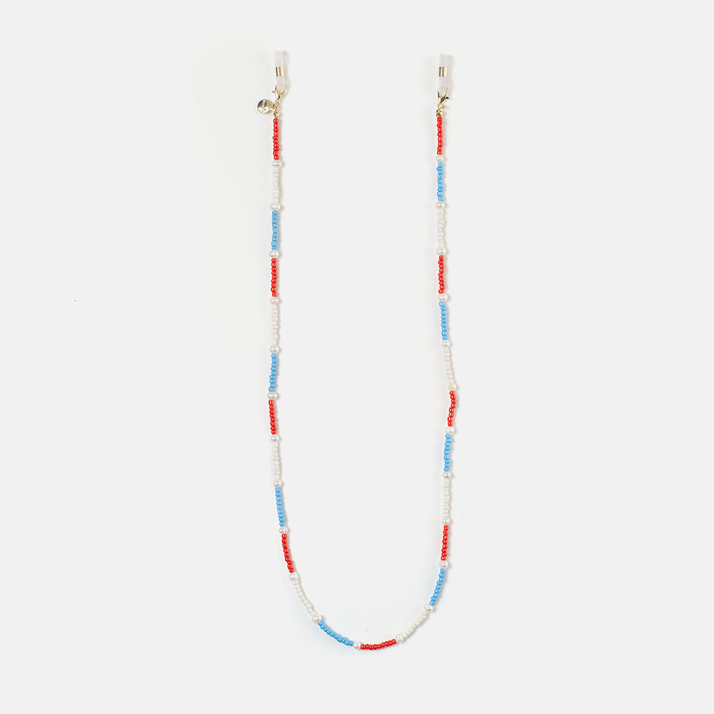 CORDON PERLAS ROJO/AZUL SALITRE , , large image number 0