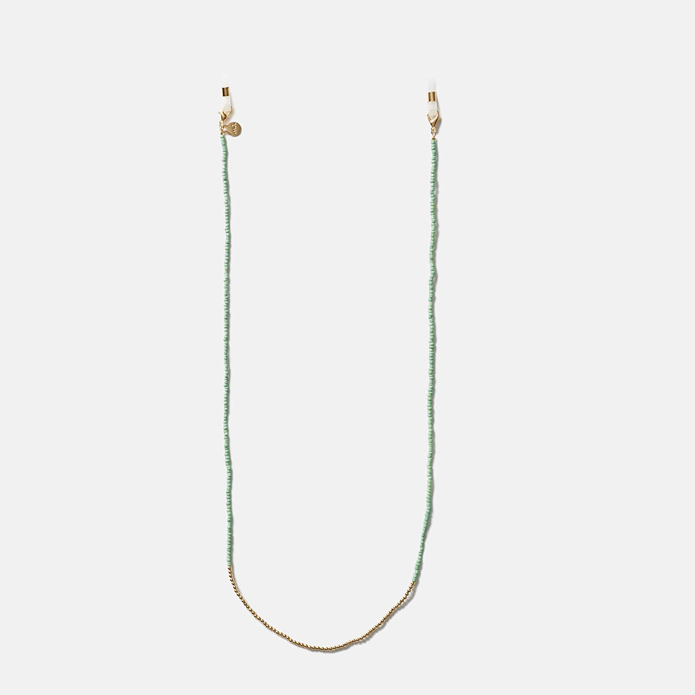 CORDON CUENTAS VERDE/DORADAS , , large image number 2