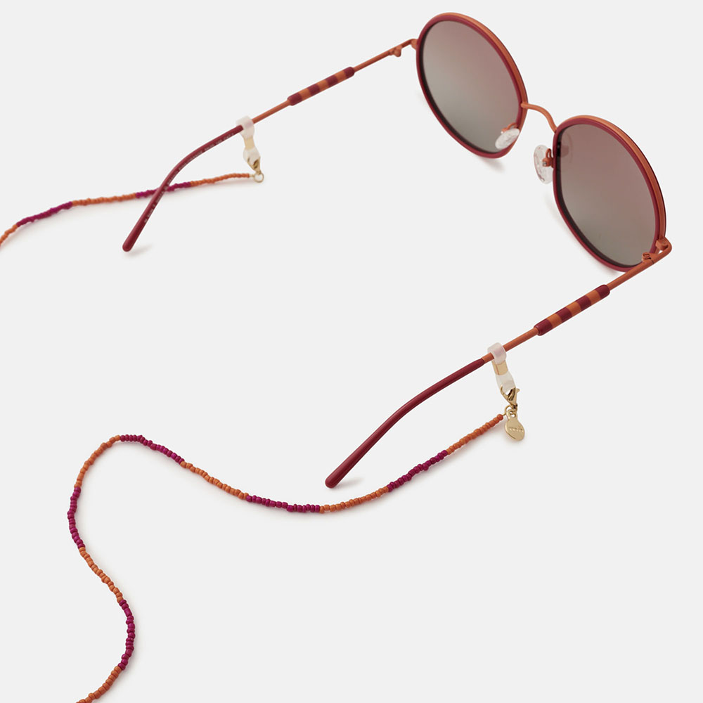 CORDON BLOCKS CUENTAS ROSA/NARANJA  , , large image number 1